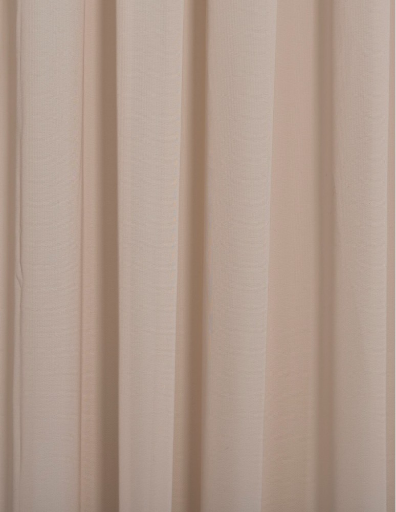 Έτοιμη ραμμένη κουρτίνα με τρέσα (280x280)- Ζορζέτα κρεπ μπεζ μονόχρωμη ημιδιάφανη