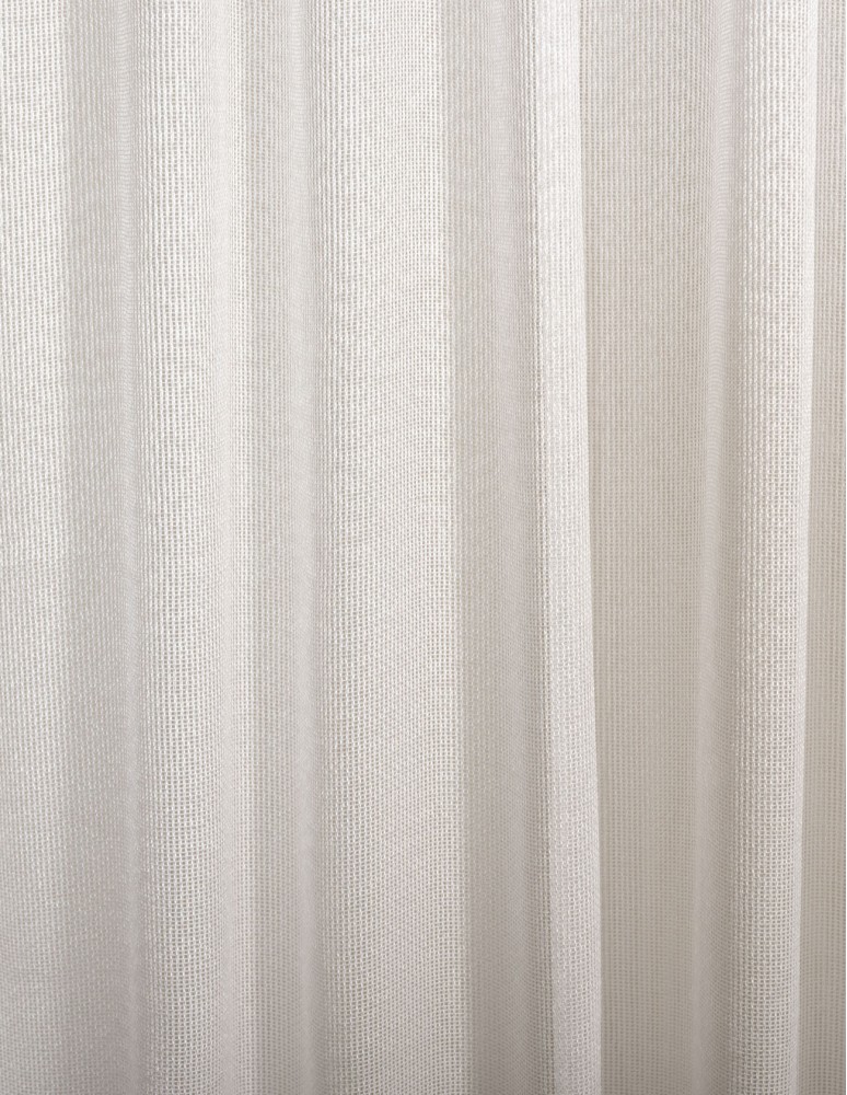 Έτοιμη ραμμένη κουρτίνα με τρέσα (300x280) - Δίχτυ λευκό-γκρι ημιδιάφανο