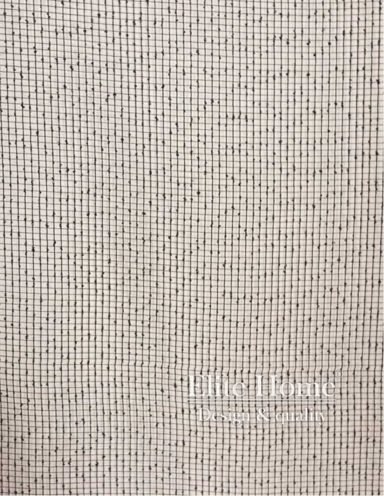 Έτοιμη ραμμένη κουρτίνα με τρέσα (300x280)- Δίχτυ μαύρο διάφανη