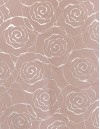 Έτοιμη ραμμένη κουρτίνα με τρέσα (300x280)- Γάζα ροζ με τριαντάφυλλα ασημένια ημιδιάφανη