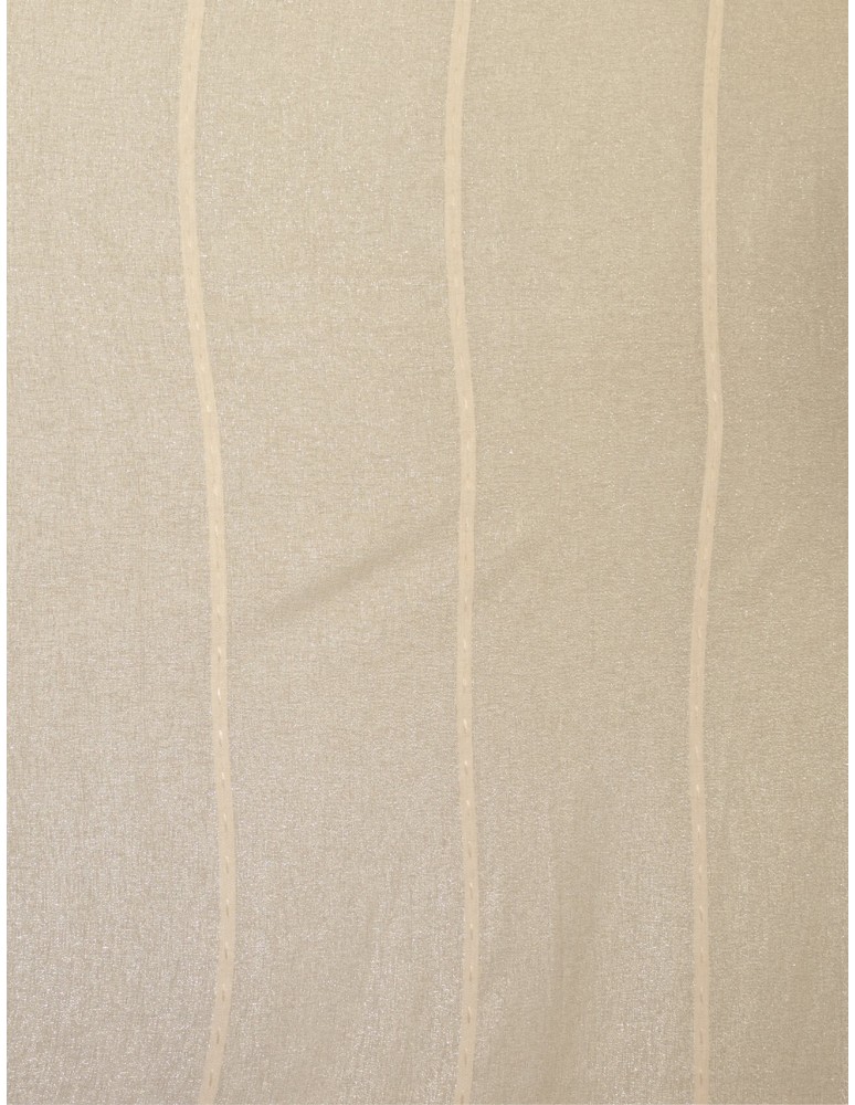 Έτοιμη ραμμένη κουρτίνα με τρέσα (300x280)- Λινό lurex εκρού ημιδιάφανη