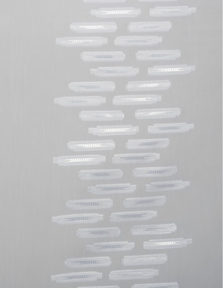 Έτοιμη ραμμένη κουρτίνα με τρέσα (300x280) - Οργάντζα λευκή ημιδιάφανη