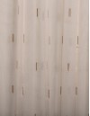 Έτοιμη ραμμένη κουρτίνα με τρέσα (300x280) - Οργάντζα λευκη- καφέ ημιδιάφανη