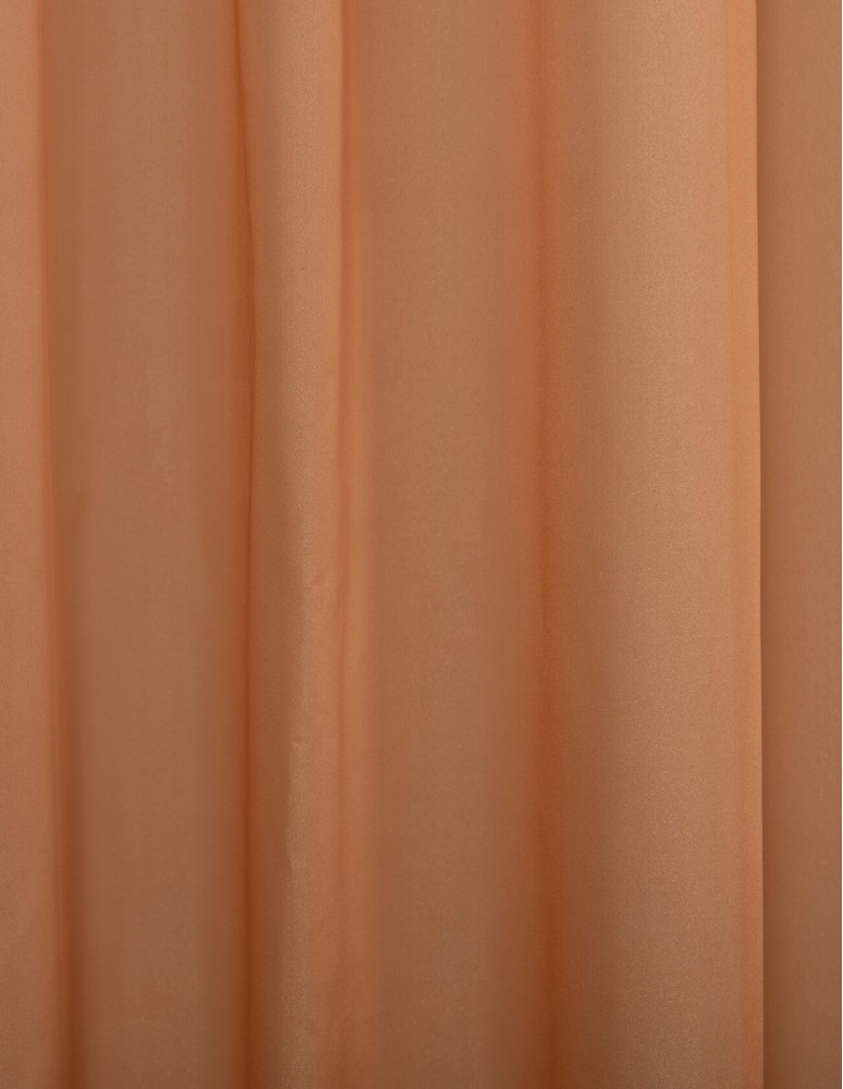 Έτοιμη ραμμένη κουρτίνα με τρέσα (300x280)- Οργάντζα lurex πορτοκαλί/κεραμιδί ημιδιάφανη