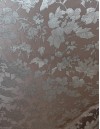 Έτοιμη ραμμένη κουρτίνα με τρέσα (300x280)- Ζακάρ Φλοράλ μόκα αδιάφανο