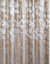Έτοιμη ραμμένη κουρτίνα με τρέσα (300x280)- Ζακάρ Φλοράλ μπεζ αδιάφανο