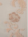 Έτοιμη ραμμένη κουρτίνα με τρέσα (300x290)- Ντεβορέ εκρού/μπεζ/μόκα ημιδιάφανη