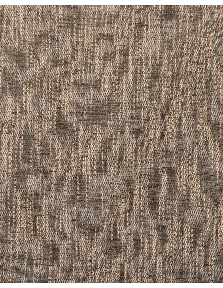 Έτοιμη ραμμένη κουρτίνα με τρέσα (300x293)- Ημίλινη γάζα καφέ/μπεζ της άμμου αδιάφανη