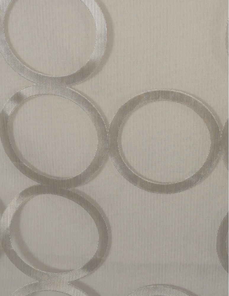 Έτοιμη ραμμένη κουρτίνα με τρέσα (300x295)- Οργάντζα ζακάρ γκρι αρζάν ημιδιάφανη