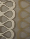 Έτοιμη ραμμένη κουρτίνα με τρέσα (300x300)- Οργάντζα ζακάρ λαδί- μπεζ ημιδιάφανη