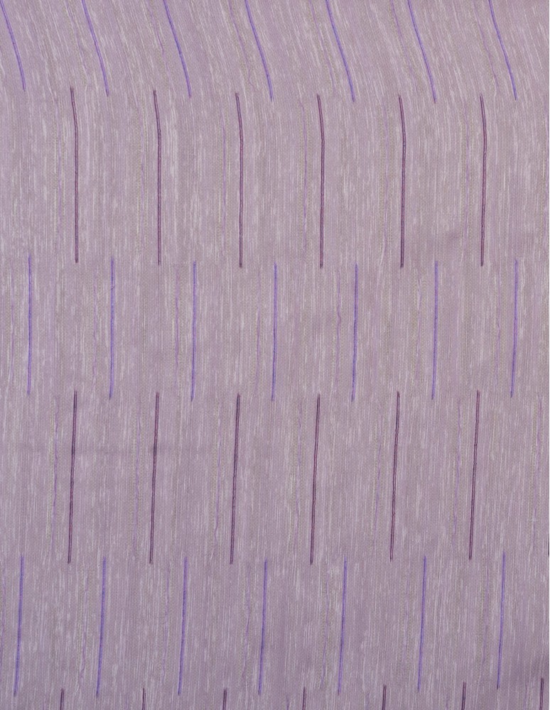 Έτοιμη ραμμένη κουρτίνα με τρέσα (300x300)- Ζακάρ λιλά/μωβ ημιδιάφανη