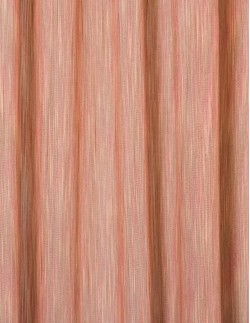 Έτοιμη ραμμένη κουρτίνα με τρέσα (300x302)- Γάζα ζακάρ ροζ/σομόν/μόκα ημιδιάφανη