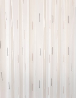 Έτοιμη ραμμένη κουρτίνα με τρέσα LUXURY - Βουάλ εκρού με μπεζ-γκρι σχέδιο ημιδιάφανο
