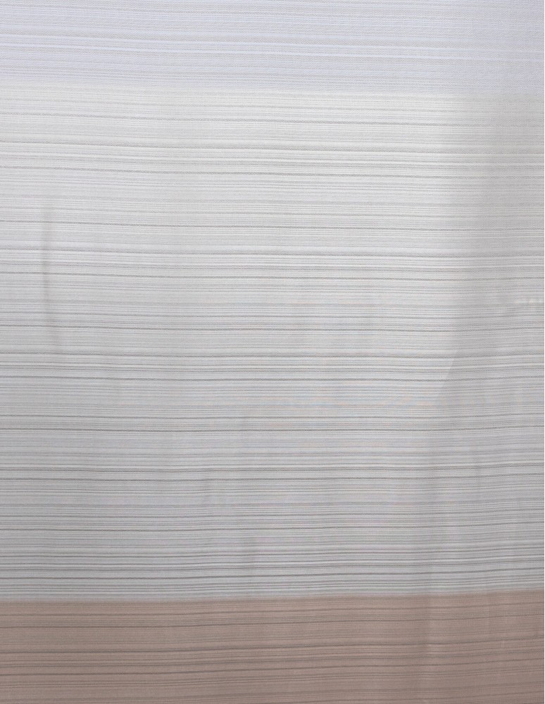 Έτοιμη ραμμένη κουρτίνα με τρέσα LUXURY - Βουάλ ζακάρ γκρι-λαδί-καφέ ημιδιάφανο
