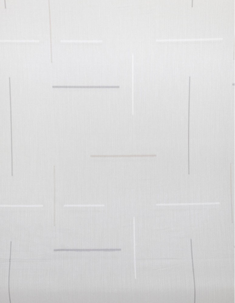 Έτοιμη ραμμένη κουρτίνα με τρέσα LUXURY - Μουσελίνα εκρού με γκρι-μπεζ σχέδιο ημιδιάφανη