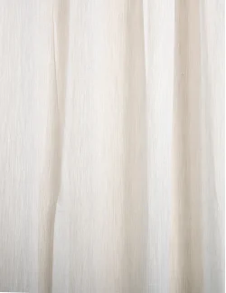 Έτοιμη ραμμένη κουρτίνα με τρέσα LUXURY - Natural Soft γκρι/εκρού ημιδιάφανη