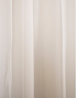 Έτοιμη ραμμένη κουρτίνα με τρέσα LUXURY - Natural Soft κρεμ ημιδιάφανη