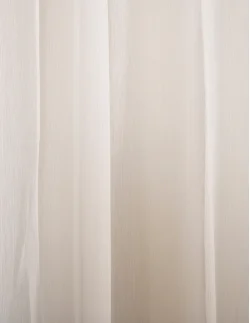 Έτοιμη ραμμένη κουρτίνα με τρέσα LUXURY - Natural Soft κρεμ ημιδιάφανη