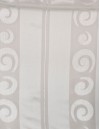 Έτοιμη ραμμένη κουρτίνα με τρέσα LUXURY - Οργάντζα υπόλευκη lurex με με ασημί σχέδιο ημιδιάφανη