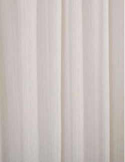 Έτοιμη ραμμένη κουρτίνα με τρέσα LUXURY - Soft Line υπόλευκη ημιδιάφανη