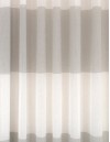 Κουρτίνα με το μέτρο - Γάζα με οριζόντια ρίγα εκρού-γκρι ημιδιάφανη