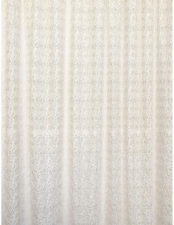 Κουρτίνα με το μέτρο - Πλαϊνό δίχτυ lurex λευκό, ημιδιάφανο
