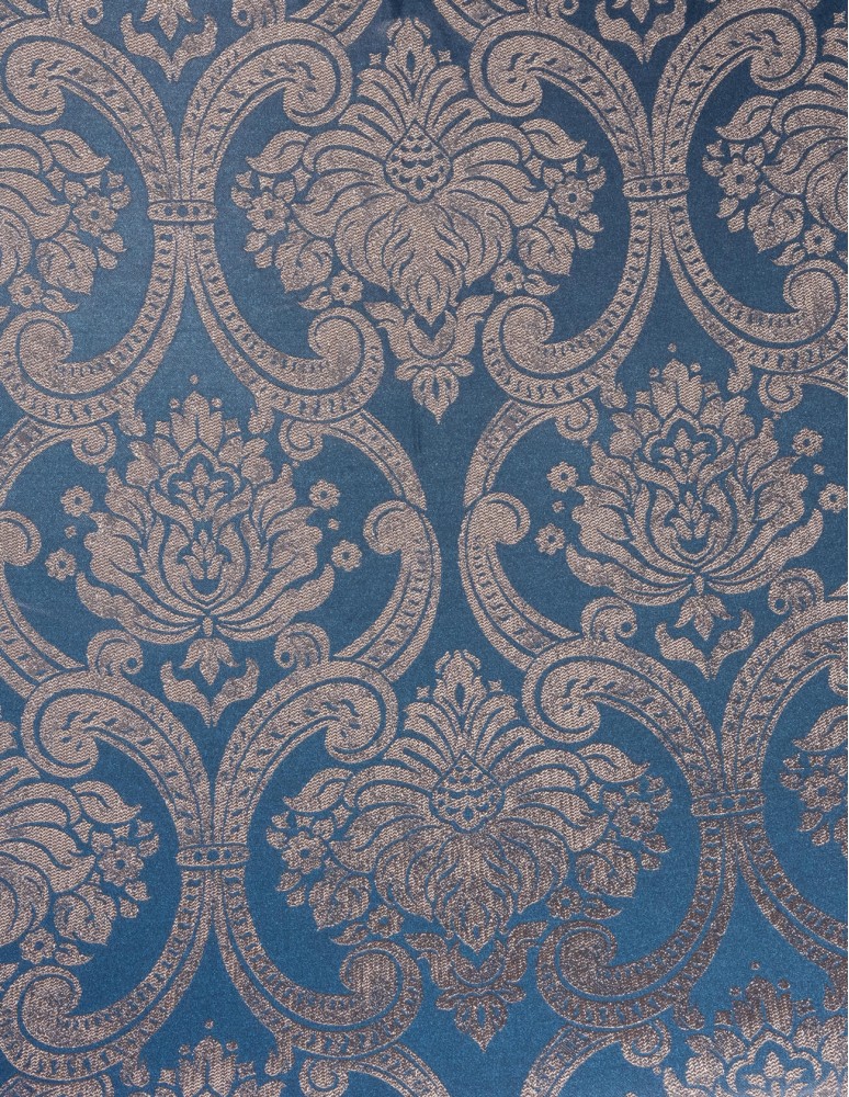 Κουρτίνα με το μέτρο - Ζακάρ βαρέως τύπου μπλε/μπεζ αδιάφανο
