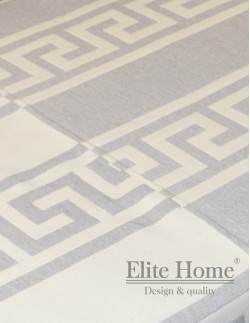 Ριχτάρι βαμβακερό εκρού/γκρι Elite Home - 4 διαστάσεις