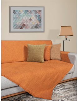 Ριχτάρι μονόχρωμο πορτοκαλί Elite Home Premium Collection - 2 Όψεων, 4 διαστάσεις