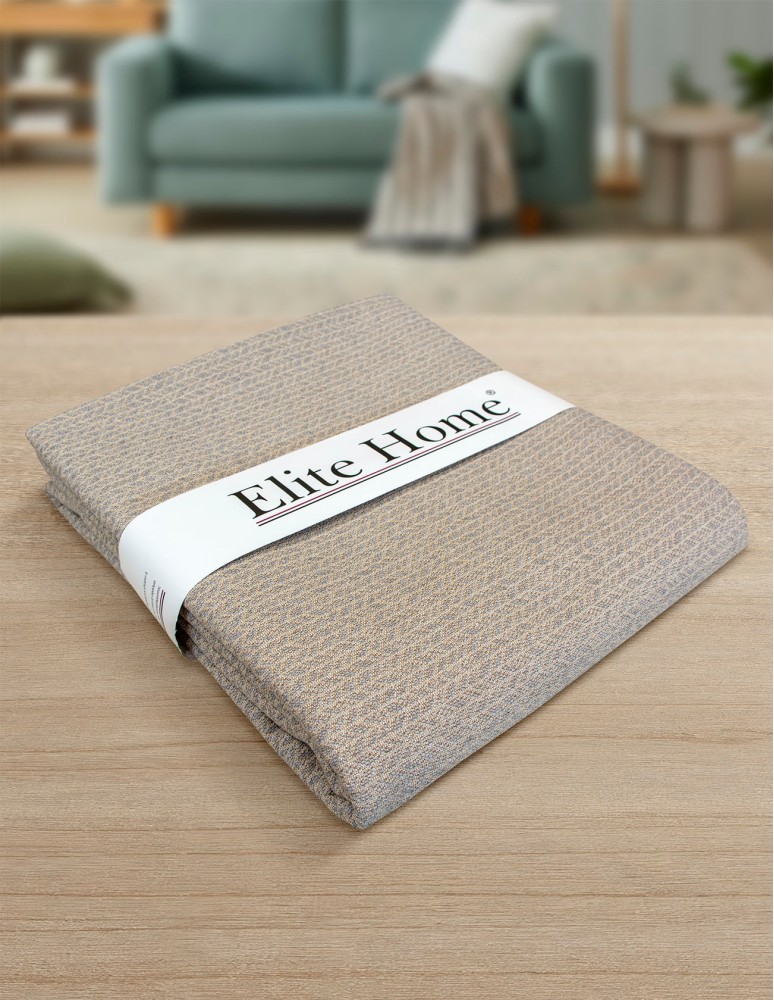 Ριχτάρι Βαμβακερό Μπεζ - Λαδί Ζακάρ - Elite Home - 4 Διαστάσεις