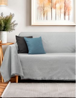 Ριχτάρι Βαμβακερό Γκρι Ανοιχτό - Elite Home - 4 Διαστάσεις