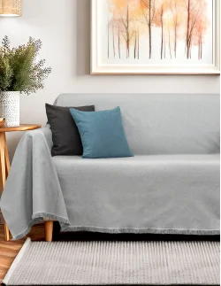 Ριχτάρι Βαμβακερό Γκρι Ανοιχτό - Elite Home - 4 Διαστάσεις
