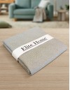 Ριχτάρι Βαμβακερό Γαλάζιο-Μπεζ Ζακάρ - Elite Home - 4 Διαστάσεις