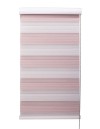 Ρολοκουρτίνα διπλή zebra μεταλλιζέ με πιέτα 808200-03 ροζ-ασημί