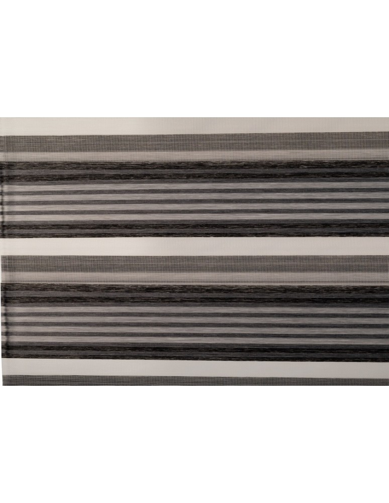 Ρολοκουρτίνα διπλή zebra με πιέτα 90181-06 γκρι-ανθρακί-μαύρο