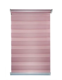 Ρολοκουρτίνα διπλή zebra D-601-09 ροζ ανοιχτό