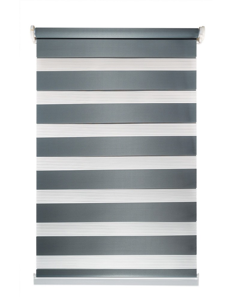 Ρολοκουρτίνα διπλή zebra D-601-12 γκρι-πετρόλ