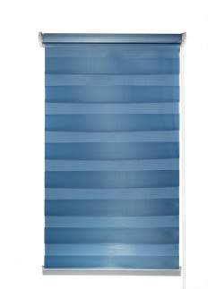 Ρολοκουρτίνα διπλή zebra D-601-13 μπλε σιέλ