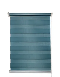 Ρολοκουρτίνα διπλή zebra D-601-23 μπλε-πετρόλ