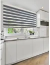 Ρολοκουρτίνα διπλή zebra D-603-13 γκρι-πετρόλ
