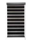 Ρολοκουρτίνα διπλή zebra τύπου λινό NOPE-61-11 μαύρο-εκρού