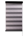 Ρολοκουρτίνα διπλή zebra V-9073 ασημί-ανθρακί